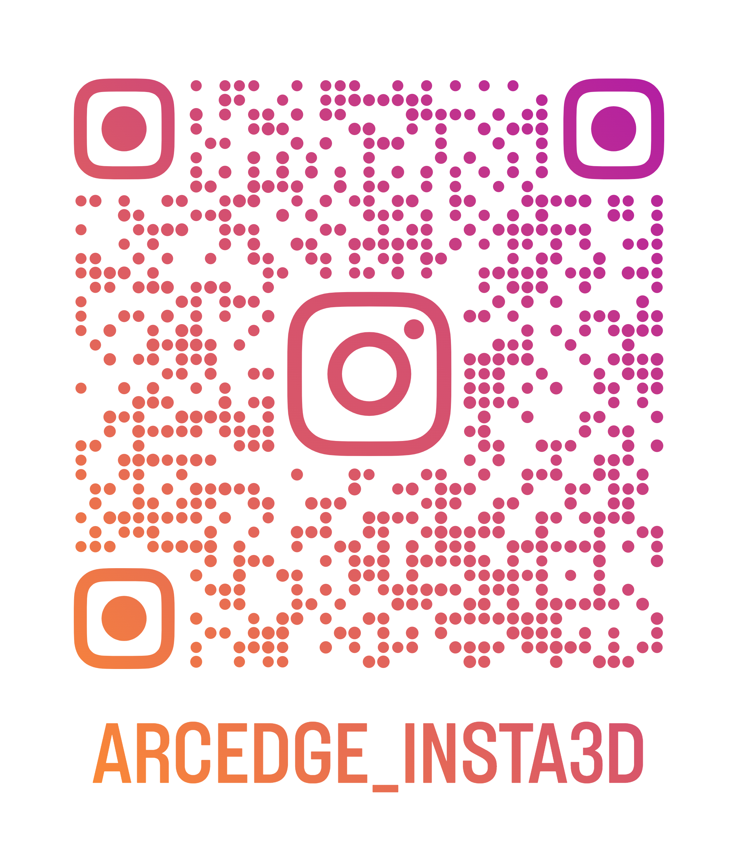 Scan to follow ArcEdge on Instagram